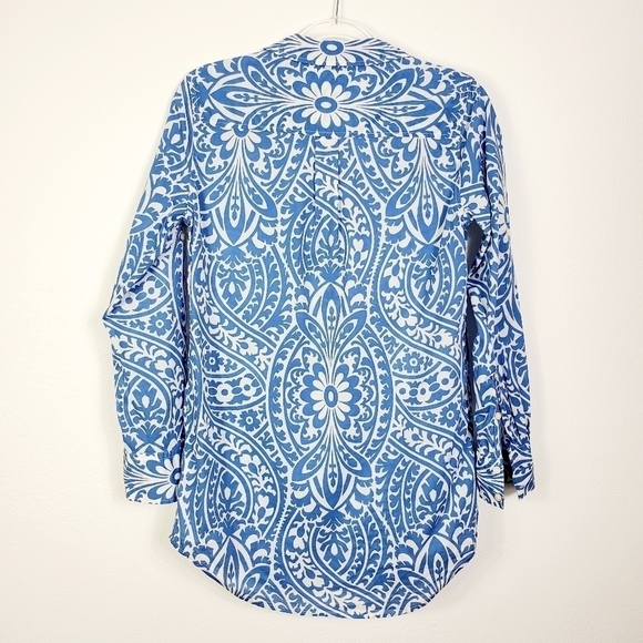 J. CREW PARTIAL BUTTON FRONT TUNIC TOP - Picture 2 of 6